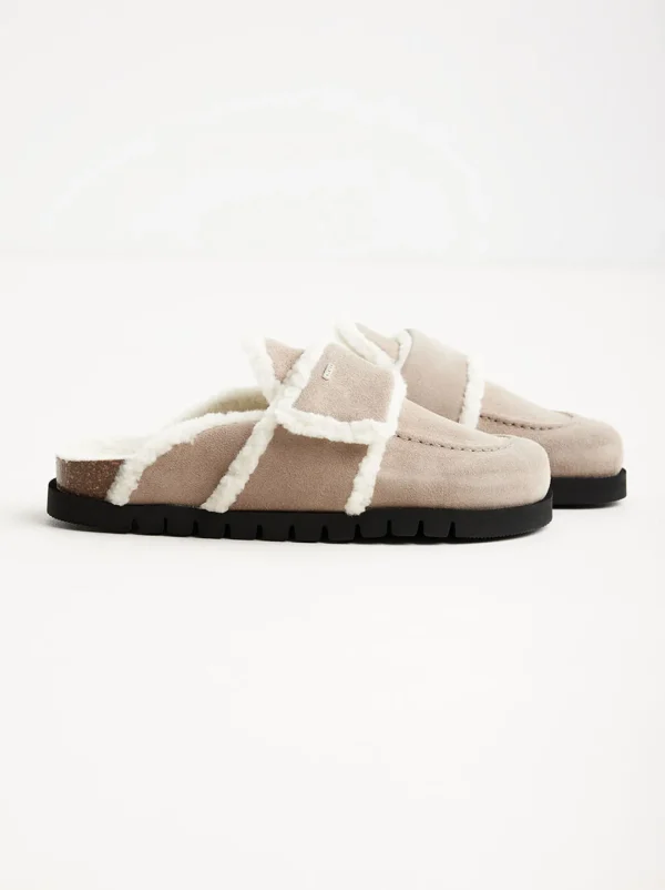 Outlet Teddy Fur Women Slip-On